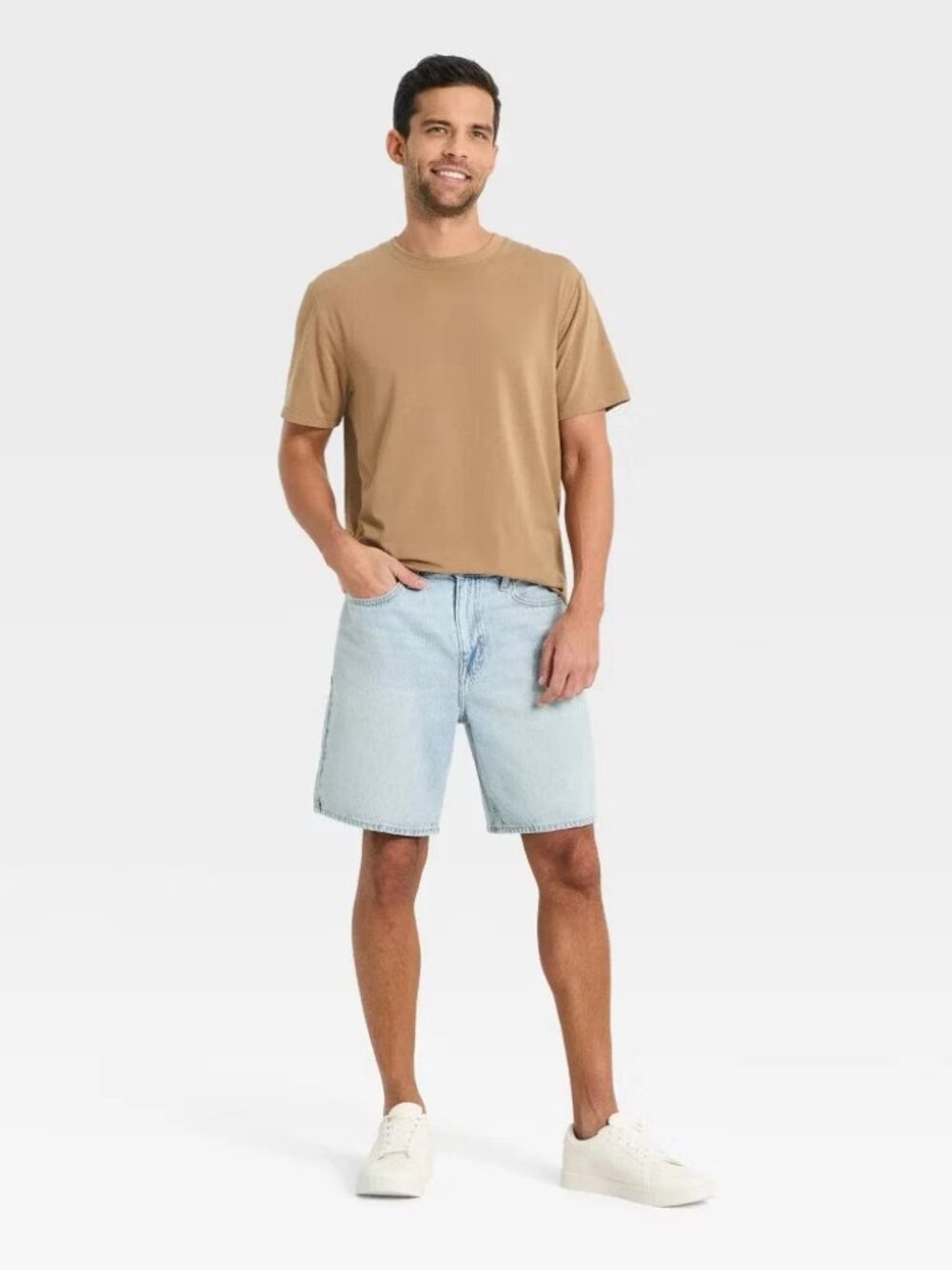NWT Men's Goodfellow Size 38 Relaxed Fit Blue Denim Shorts